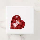 Kute kerstmis met Buffalo Pset Red Funny Bedankjes Labels (In situ)