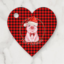 Kute kerstmis met Buffalo Pset Red Funny Bedankjes Labels