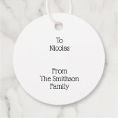 Kute kerstmis met Buffalo Pset Red Funny Bedankjes Labels (Achterkant)