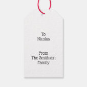 Kute kerstmis met Buffalo Pset Red Funny Cadeaulabel (Achterkant)