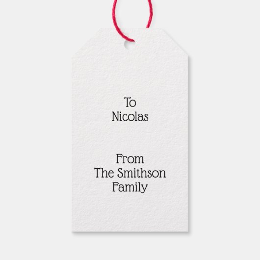 Kute kerstmis met Buffalo Pset Red Funny Cadeaulabel (Achterkant)