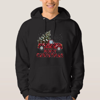 Kute Kerstmis met Buffalo Red Truck met Christus Hoodie