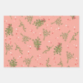 Kute Kerstmis Mistletoe Kissing Xmas Variant Inpakpapier Vel (Voorkant 3)