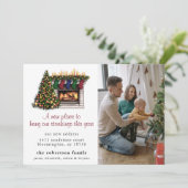 Kute kerstmis nieuwe startfoto aankondiging (Staand voorkant)