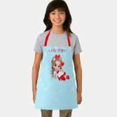 Kute kerstmis op Light Blue Schort (Insitu)