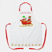 Kute kerstmis op slee met Cadeaus Schort (Voorkant)