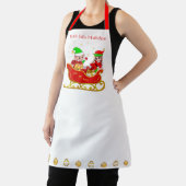 Kute kerstmis op slee met Cadeaus Schort (Insitu)