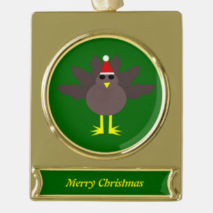 Kute Kerstmis Ornament Turkije Verguld Banner Ornament