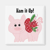 Kute Kerstmis-pik - Ham het omhoog! Magneet (Voorkant)