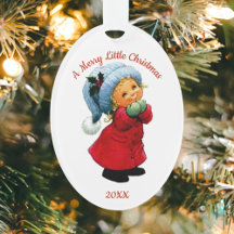 Kute kerstmis tot Joyful Face Acryllic Ornament