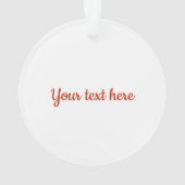 Kute kerstmis tot met groot acryl Ornament (achterkant)