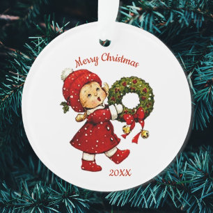 Kute kerstmis tot met groot acryl Ornament