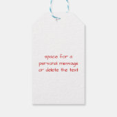 Kute kerstmuis cadeaulabel (Achterkant)