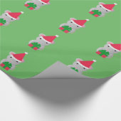 Kute kerstmuis cadeaupapier (Hoek)