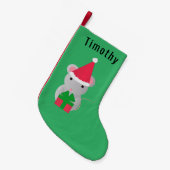 Kute kerstmuis kleine kerstsok (Voorkant (Hangend))
