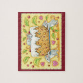 Kute kerstmuizen met een broekdessert legpuzzel (Verticaal)