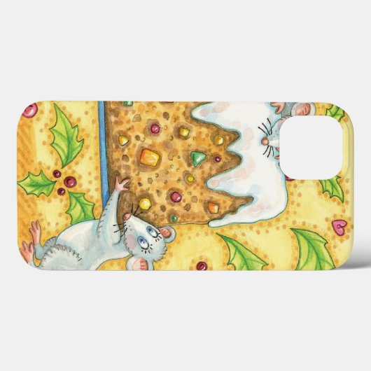 Kute kerstmuizen met een fruitdienblad Case-Mate iPhone case (Achterkant (horizontaal))