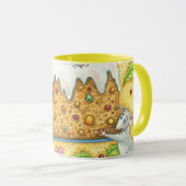 Kute kerstmuizen met een fruitdienblad mok (Voorkant rechts)