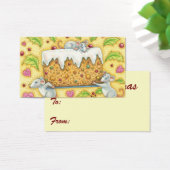 Kute kerstmuizen met een fruitdienblad visitekaartjes (Bureau)