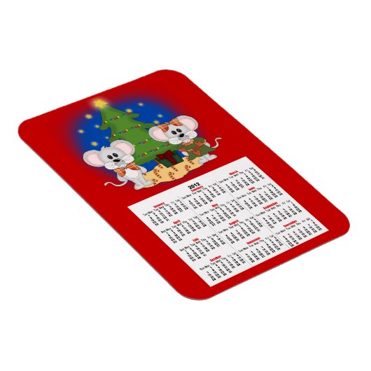 Kute kerstmuizen met  tekst magneet (Rechterzijde)