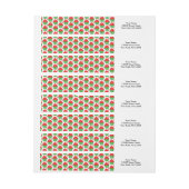 Kute kerstomloop rond retouradreslabels (Vel)