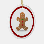 Kute kerstontbijt Man op maat Keramisch Ornament (Rechts)