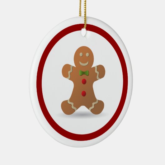 Kute kerstontbijt Man op maat Keramisch Ornament (Rechts)