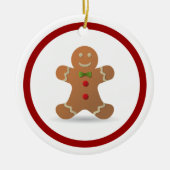 Kute kerstontbijt Man op maat Keramisch Ornament (Voorkant)