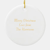 Kute kerstontbijt Man op maat Keramisch Ornament (Achterkant)