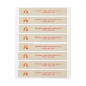 Kute kerstontbijtkoek Coupure Custom Adreslabel Wikkel (Vel)