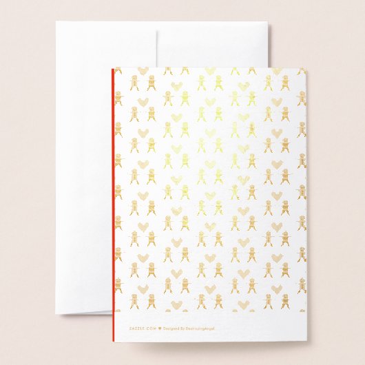 Kute kerstontbijtkoek Coupure Custom Folie Kaarten (Met envelop)