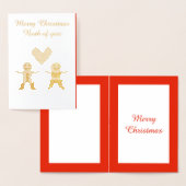 Kute kerstontbijtkoek Coupure Custom Folie Kaarten (Display)