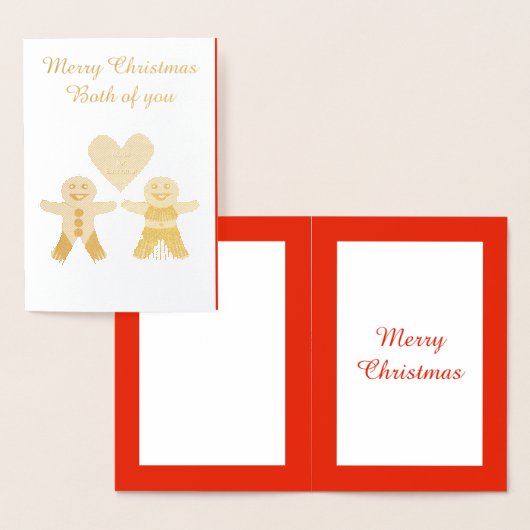 Kute kerstontbijtkoek Coupure Custom Folie Kaarten (Display)