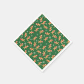 Kute kerstontbijtkoek Mannen op Groen Servet (Hoek)