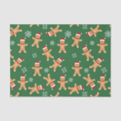 Kute kerstontbijtkoek Mannen op Groen Tissuepapier (Voorkant)