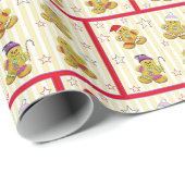 Kute kerstontbijtkoek voor mannen cadeaupapier (Rol Hoek)