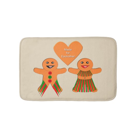 Kute kerstontbijtkoekoek badmat (Voorkant)