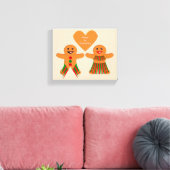 Kute kerstontbijtkoekoek canvas afdruk (Insitu (Woonkamer))