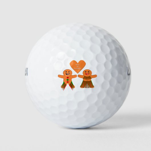 Kute kerstontbijtkoekoek golfballen (Voorkant)