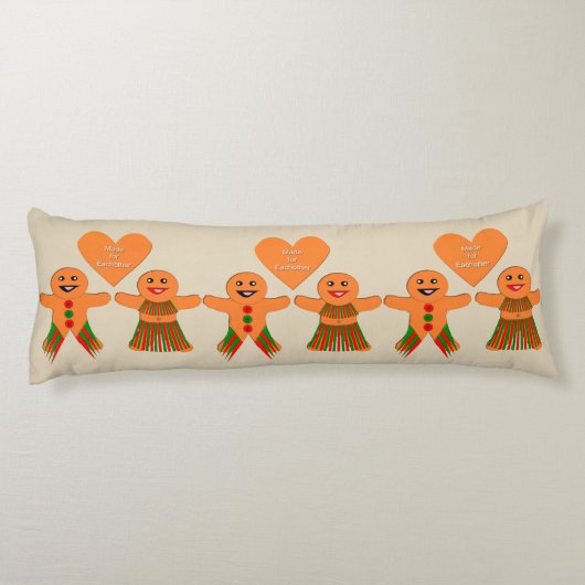Kute kerstontbijtkoekoek lichaamskussen (Achterkant)