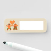 Kute kerstontbijtkoekoek naamplaatje (In situ)