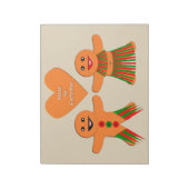 Kute kerstontbijtkoekoek notitieblok (Linkerzijde)