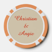 Kute kerstontbijtkoekoek poker chips (Achterkant)