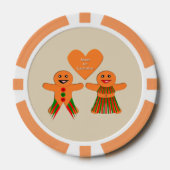Kute kerstontbijtkoekoek poker chips (Voorkant)