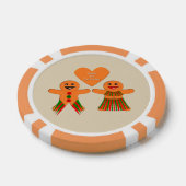 Kute kerstontbijtkoekoek poker chips (Enkel)