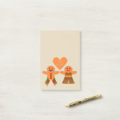 Kute kerstontbijtkoekoek post-it® notes (Op bureau)