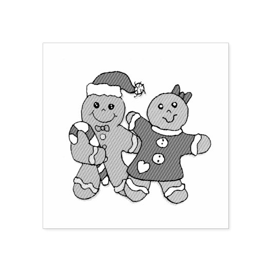 Kute kerstontbijtkoekoek rubberstempel (Afrduk)