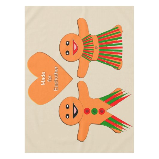 Kute kerstontbijtkoekoek tafelkleed (Voorkant)