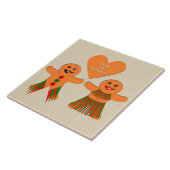 Kute kerstontbijtkoekoek tegeltje (Zijkant)