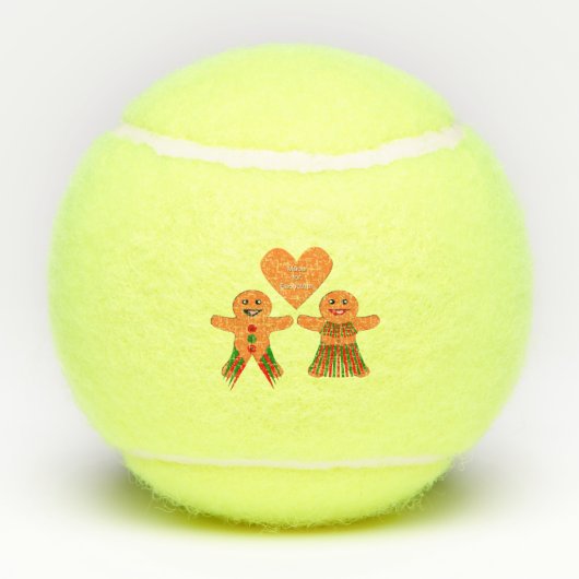 Kute kerstontbijtkoekoek tennisballen (Achterkant)